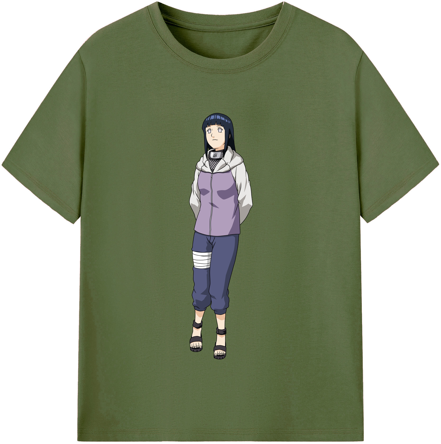（画像用） NARUTO -ナルト- 日向ヒナタ Hyūga Hinata 綿100％半袖Tシャツ（フロントプリント）
